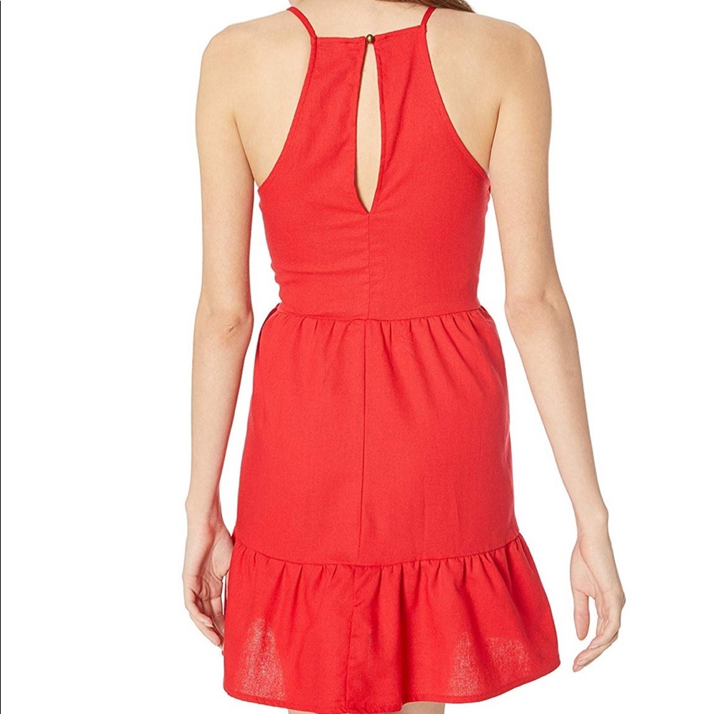Speechless High Neck Flounce Hem Dress - Picture 2 of 5